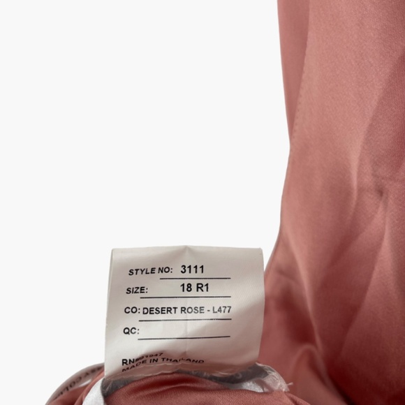 Dessy Collection One Shoulder‎ Draped Twist Dress in Desert Rose Pink - Picture 8 of 11